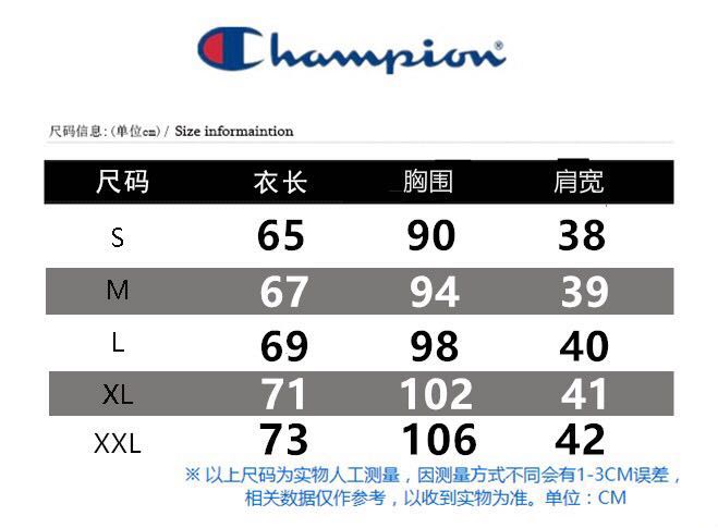 日版champion短袖t恤冠军圆领经典刺绣ins男女情侣款夏装上衣男