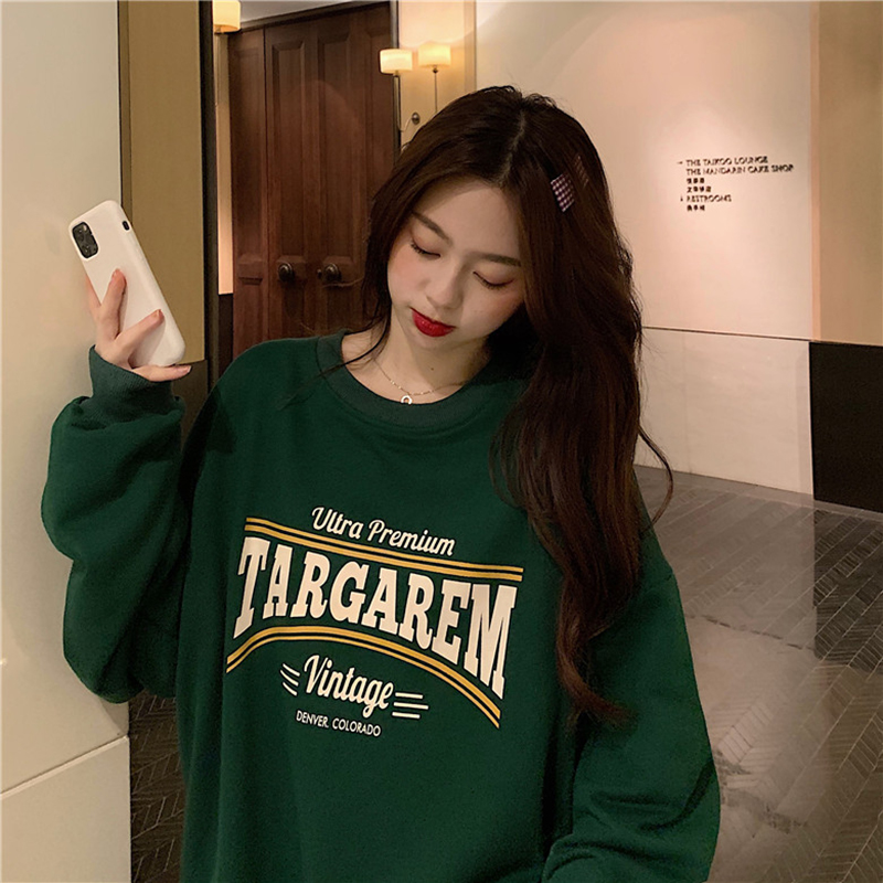 Sweater women's new autumn and winter Japanese and Korean loose printing ins