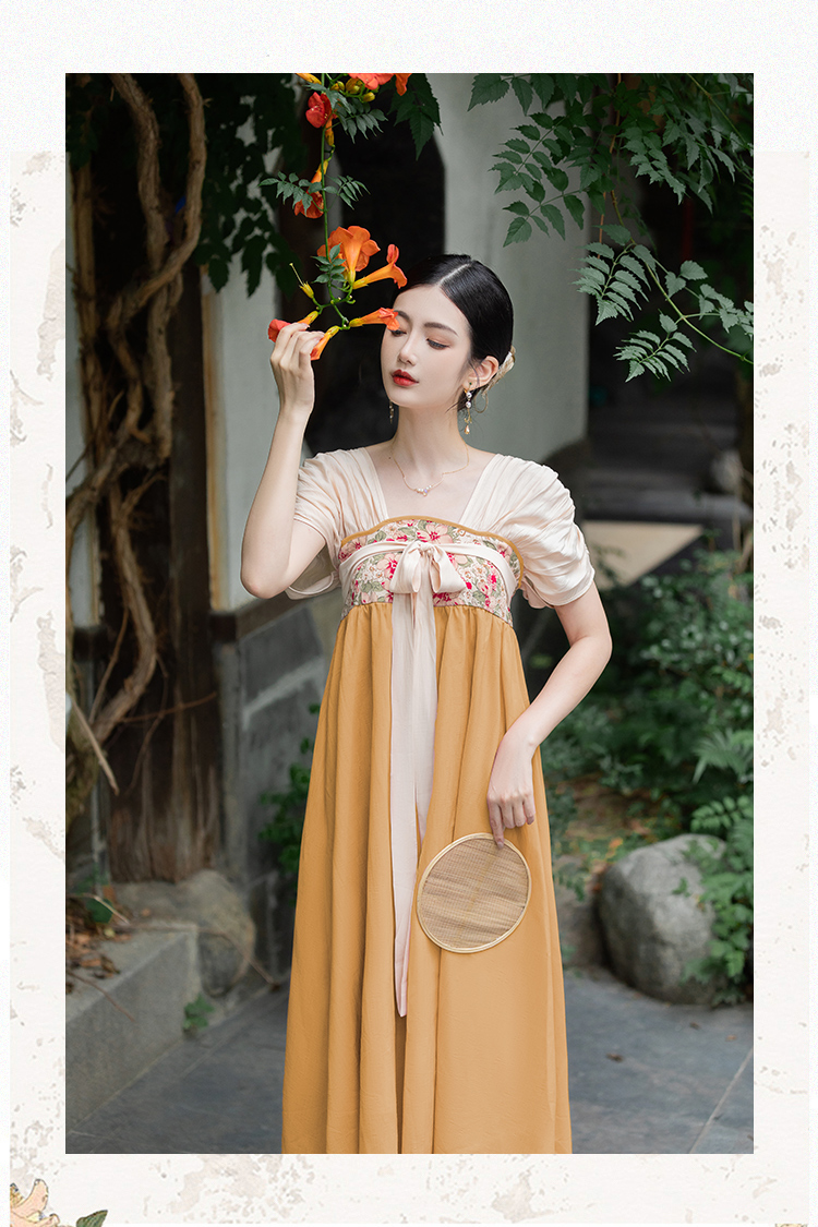 春季汉服女古装改良飘逸超仙中国风襦裙学生舞蹈演出服装 
