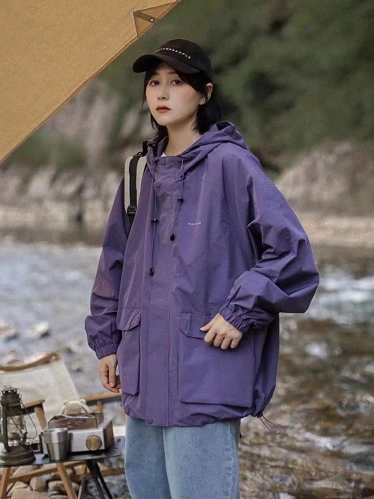 Mountain-style multi-pocket functional jacket, Japanese-style jacket, mountaineering travel waterproof work jacket