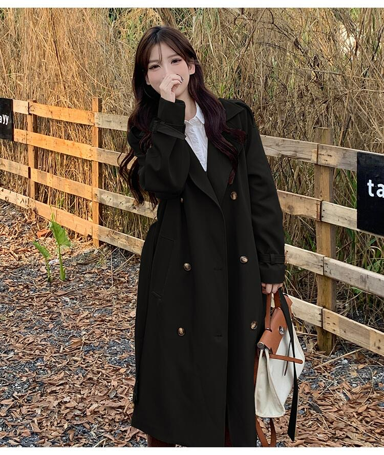 Windbreaker coat for women, mid-length and small, 2024 new autumn fashion temperament chic autumn Korean style coat