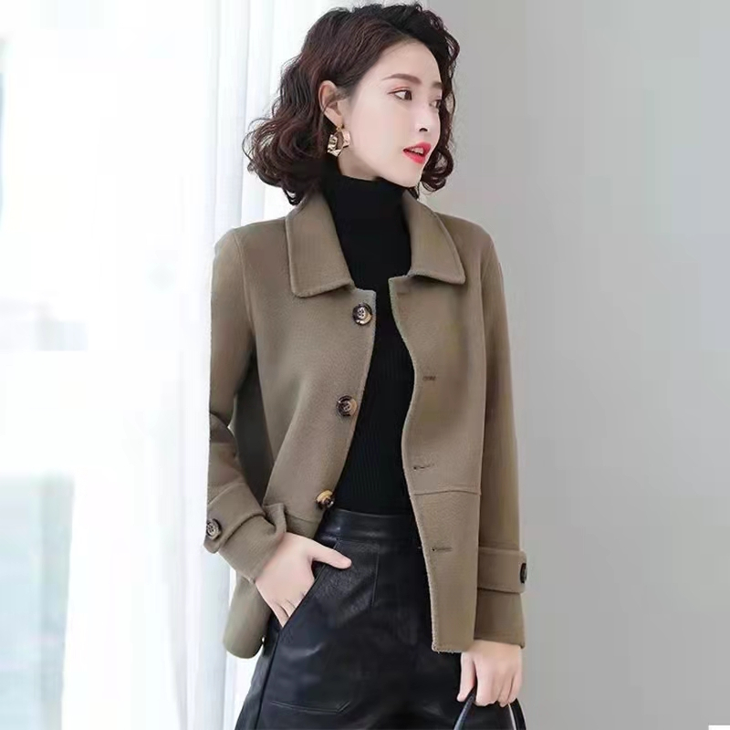 Short woolen coat for women  new winter style small fragrance loose fashion casual versatile button cardigan jacket