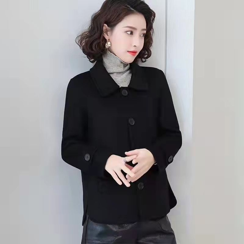 Short woolen coat for women  new winter style small fragrance loose fashion casual versatile button cardigan jacket