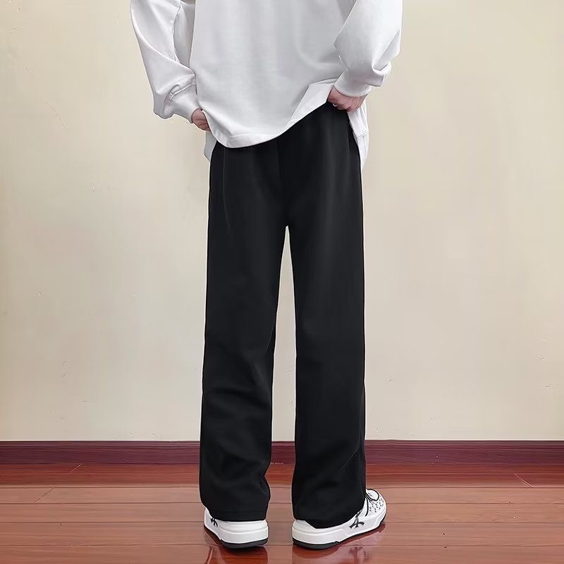 Spring and autumn casual trousers for women, drapey loose sports pants, straight wide-leg pants for women