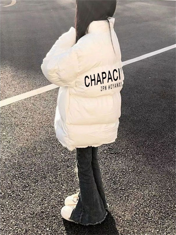 Down cotton coat for women in winter 2024 new style fashionable and loose casual Korean style cotton coat warm bread coat