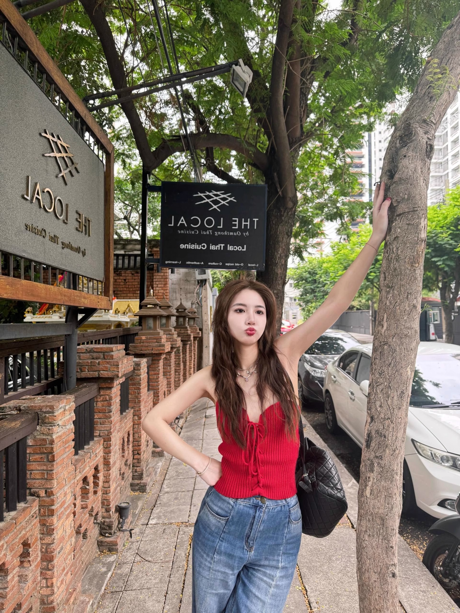 DUODUO 2024 new hot girl red knitted tube top for women early spring outer wear sexy short top