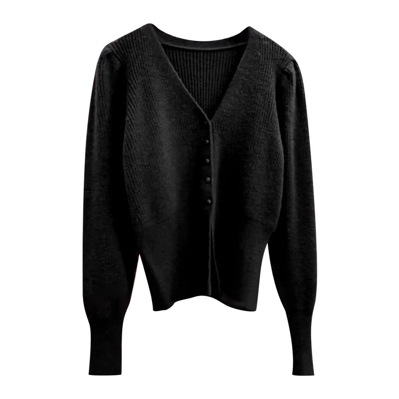 Lazy style sweater jacket for women autumn and winter  new knitted cardigan for small people, high-end and super good-looking