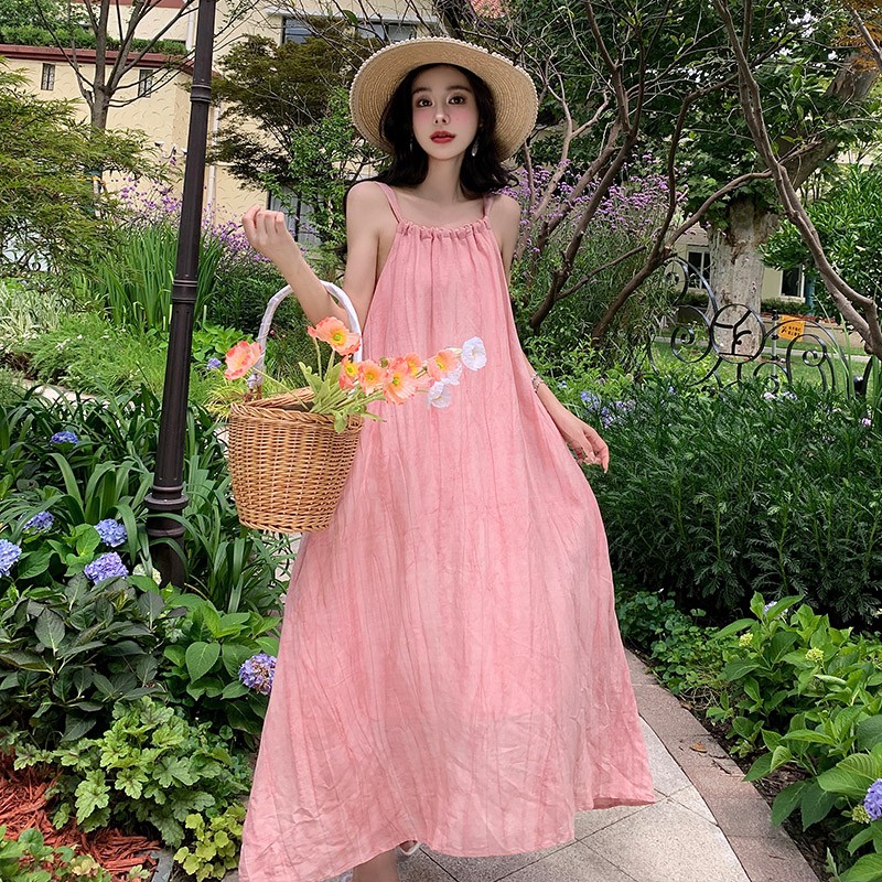Vacation beach skirts, women's travel dresses, Western Sichuan outfits, skirts suitable for taking photos at the beach, travel clothes, super fairy