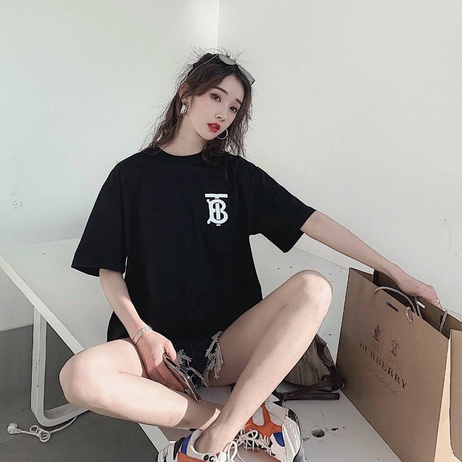 2021 summer new round neck loose print short sleeve T-shirt for women