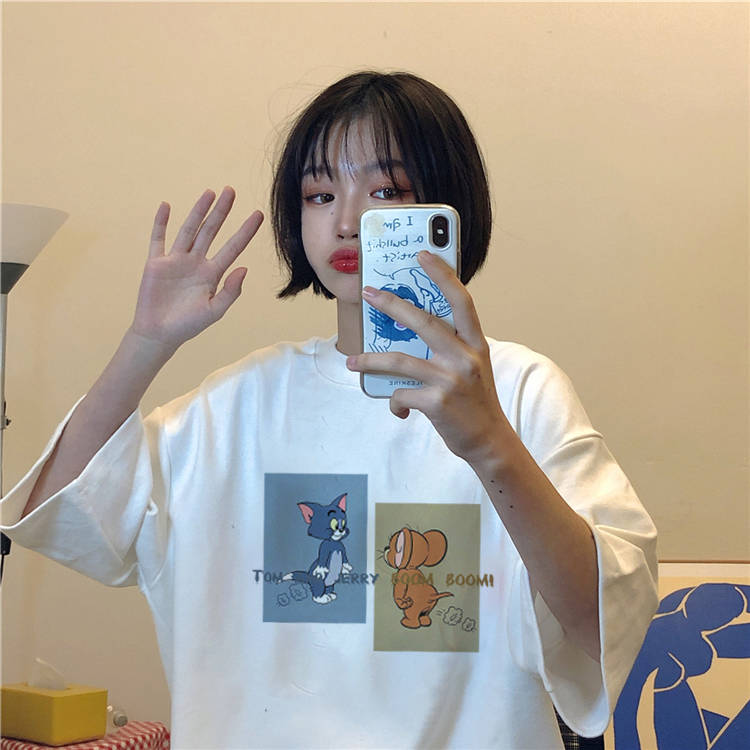 Summer new letter short sleeve T-shirt Korean loose T-shirt
