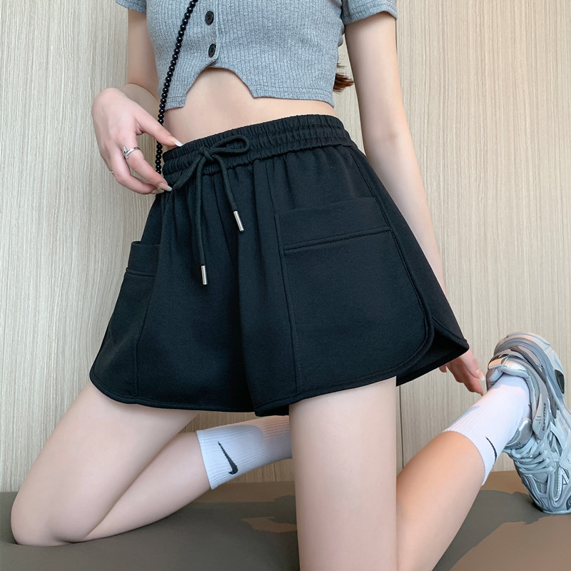 Real price, real shot 3082# pure cotton Huamian, Douyin quality, sports shorts women's summer thin casual wide-leg pants