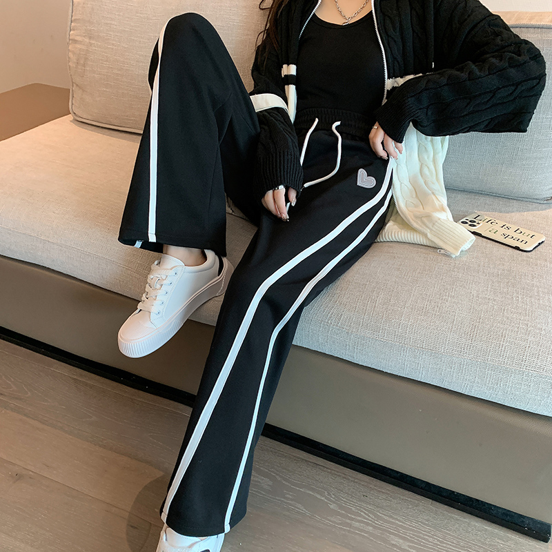 Real shot of 2097 gray sports pants women's spring and autumn  new loose-fitting leggings pants small slim casual pants
