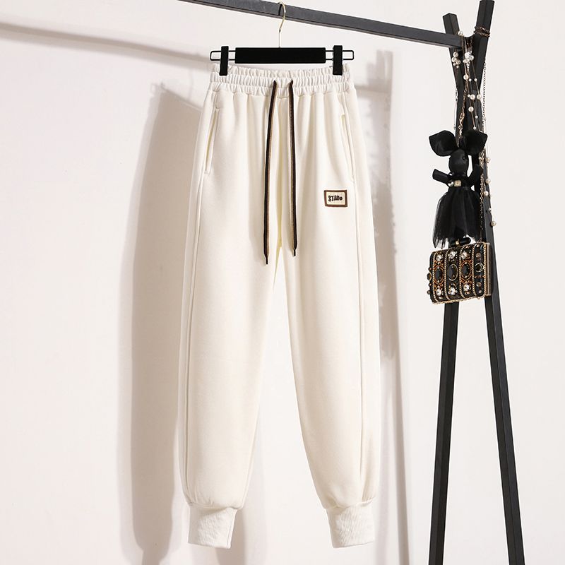Pure cotton Huamian composite milk silk, official website 2131# sports pants women's pants spring and autumn harem pants casual pants