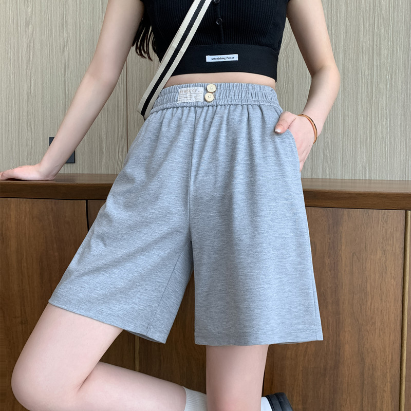 Real price, real shot 3086# pure cotton Huamian, Douyin quality, sports shorts women's summer thin casual wide-leg pants