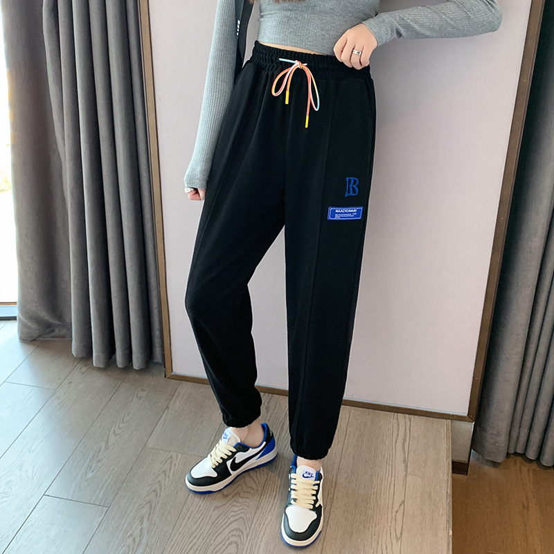 Women's sweatpants  autumn and winter new style harem pants loose slimming elastic waist high waist sports pants student trousers