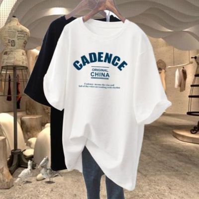 Pure cotton short-sleeved t-shirt female loose Korean version of ins tide spring and summer new mid-length half-sleeved top ins tide