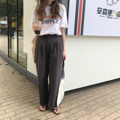 Korean loose Hong Kong Style ins Harajuku style retro short sleeve T-shirt women's casual top fashion students