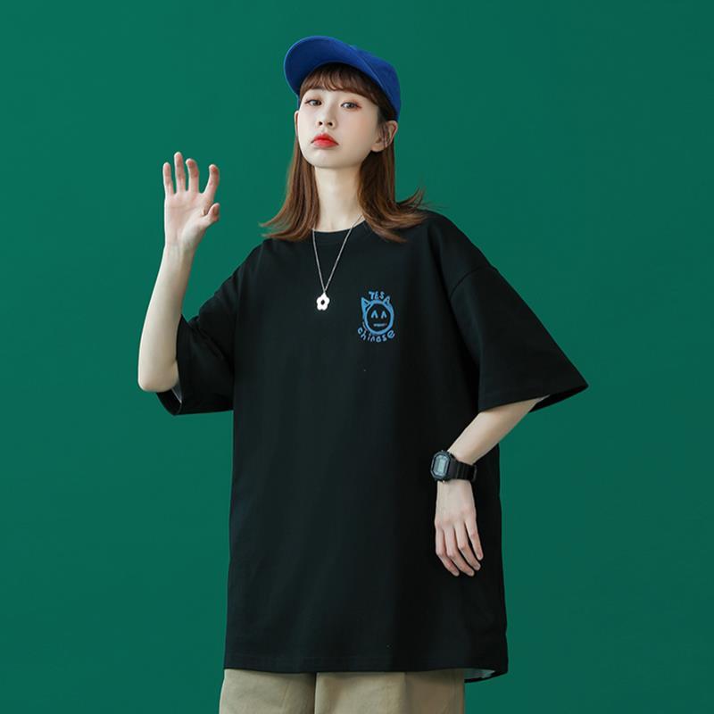 Korean leisure style Harajuku style 2021 new summer half sleeve fashion