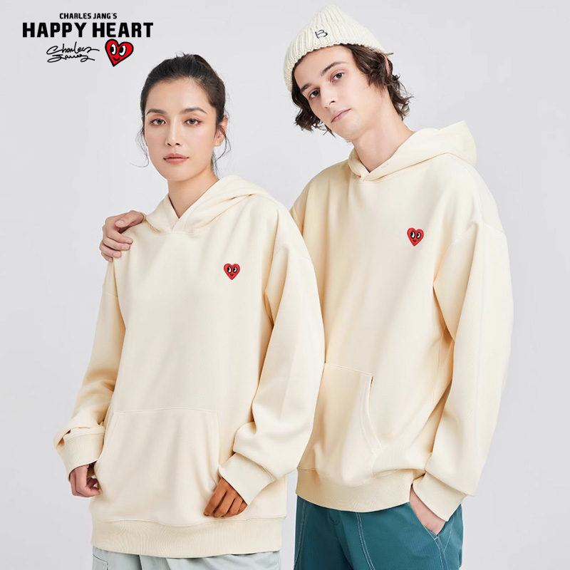 [Tmall/Quality/Thin Style] Heavy Chinese Cotton/Silver Fox Velvet Double-layer Hat Love Letter Printed Sweatshirt