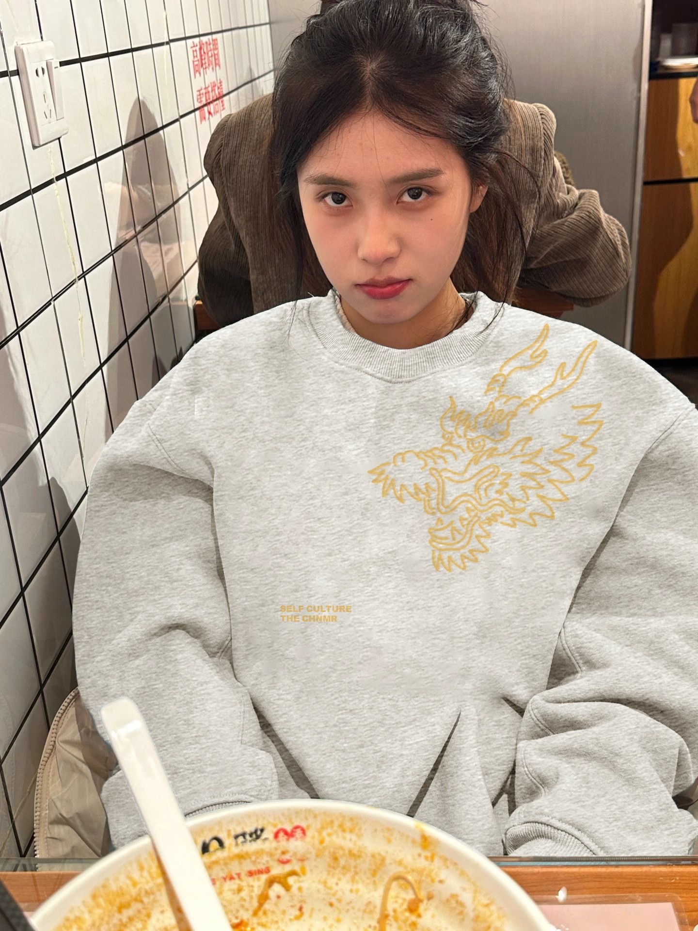 [Tmall/Quality/Thin Style] Heavy Chinese Cotton/Silver Fox Velvet Year of the Dragon Auspicious Printed Retro Sweatshirts for Men and Women