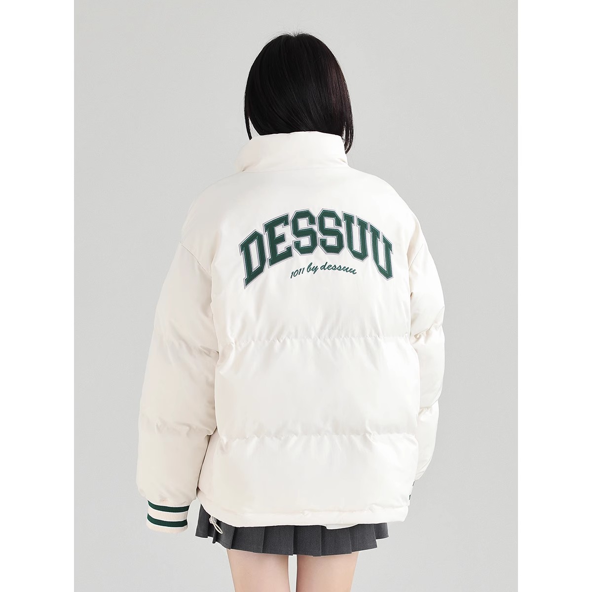 [Tmall/Quality] Heavy cotton clothing/hand-stuffed cotton national trend DESS letter printed cotton clothing women's down jacket