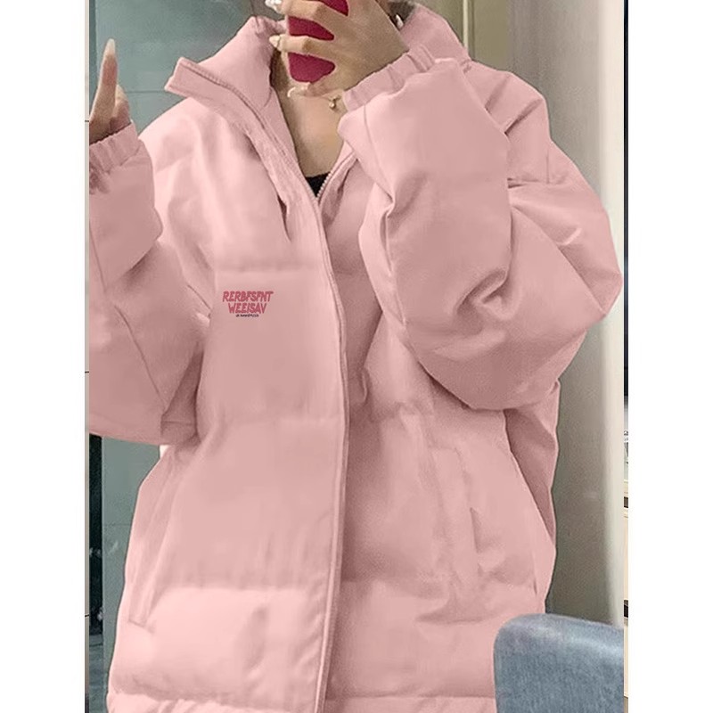 [Tmall/Quality] Heavy cotton clothing/hand-stuffed cotton national trend RERB letter printed cotton clothing women's down jacket