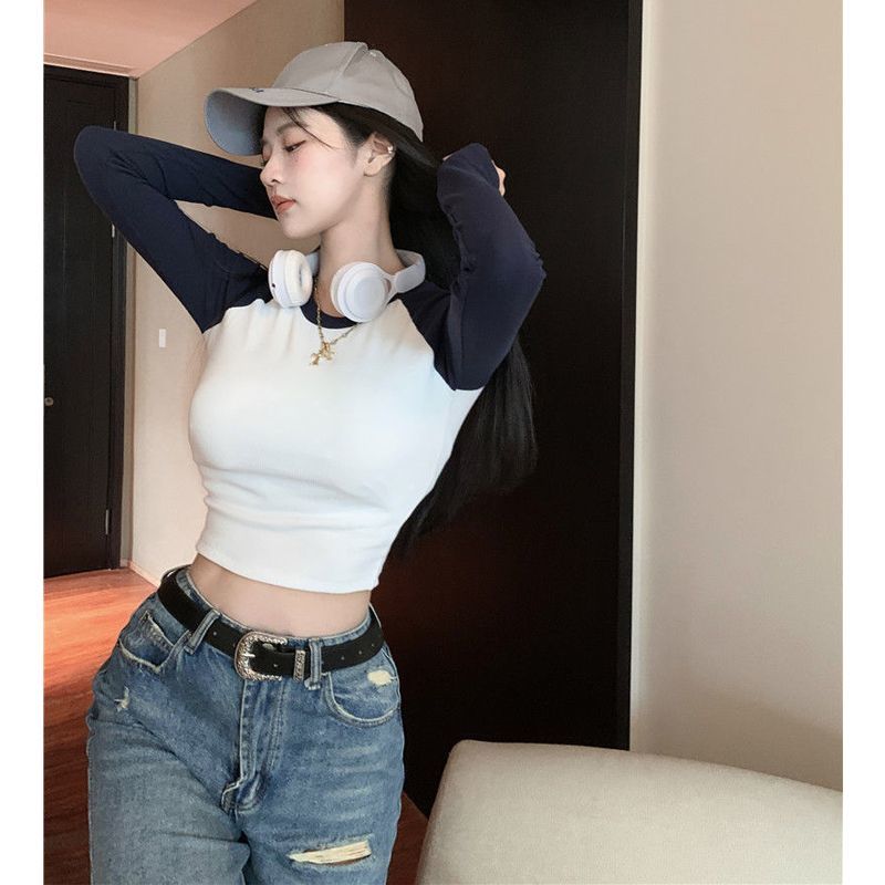 ) No change) Odell 92 cotton 8 spandex autumn and winter new slim long-sleeved T-shirt women's slim and versatile trendy