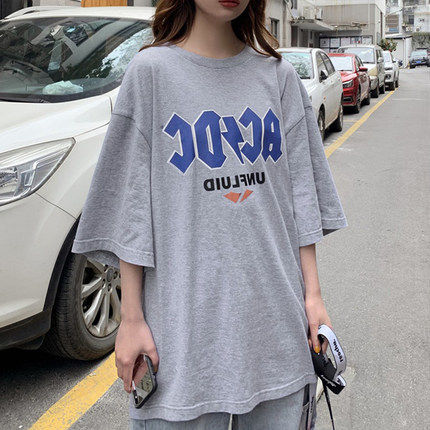 Official picture short-sleeved t-shirt female students Korean version loose all-match Harajuku style super hot net red ins top trend