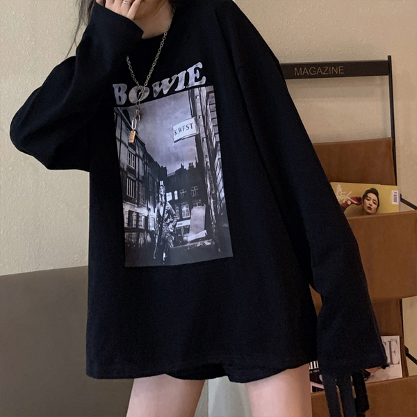 Chaopai sweater women's Korean version Chaoyin lazy style European and American hiphop fried Street super fire top