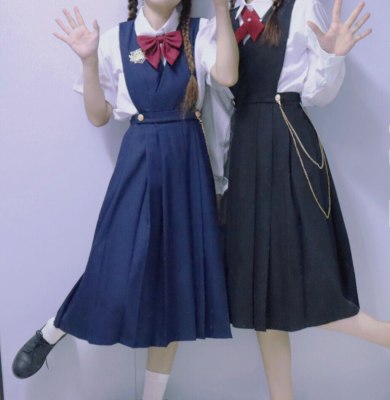 2020秋季 jk護奶裙套裝帶鏈條閨蜜裝 表演服 班服