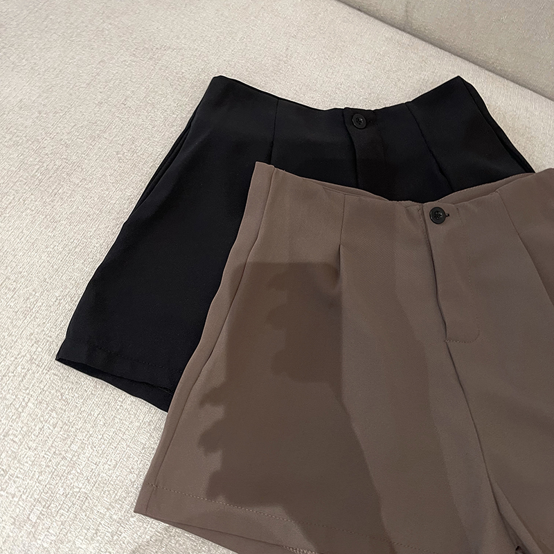 [Real shot] Casual suit pants, summer high-waisted shorts, loose new slimming wide-leg pants