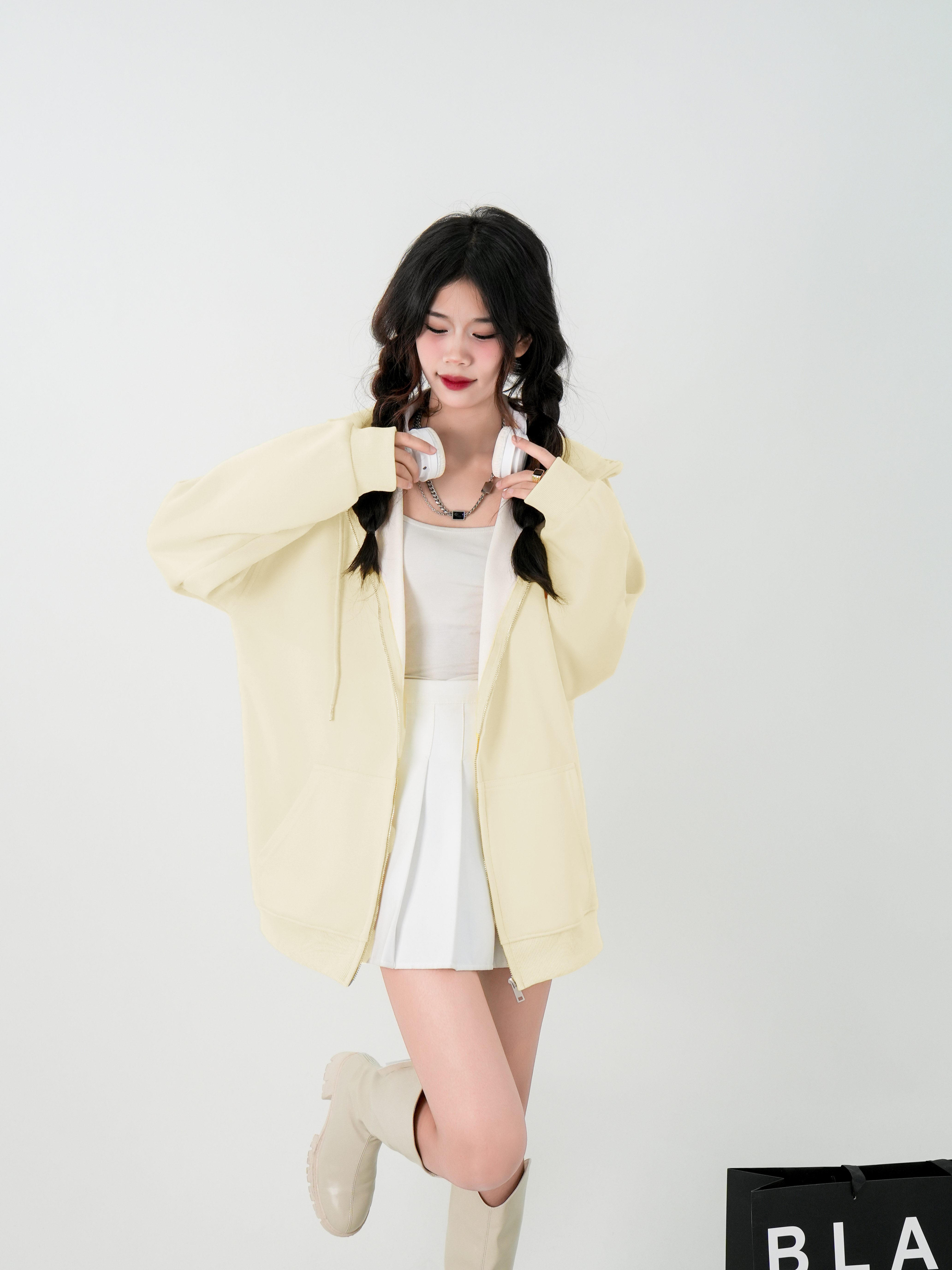 Actual shot 100% cotton-faced Chinese cotton  new solid color cardigan double layer hooded zipper sweatshirt autumn and winter jacket for women