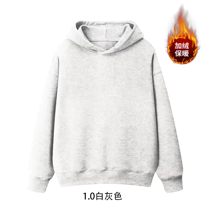 No pockets, no hood rope, 100% cotton surface, Chinese cotton food wool composite silver fox velvet 420g back pack collar light version sweatshirt for women