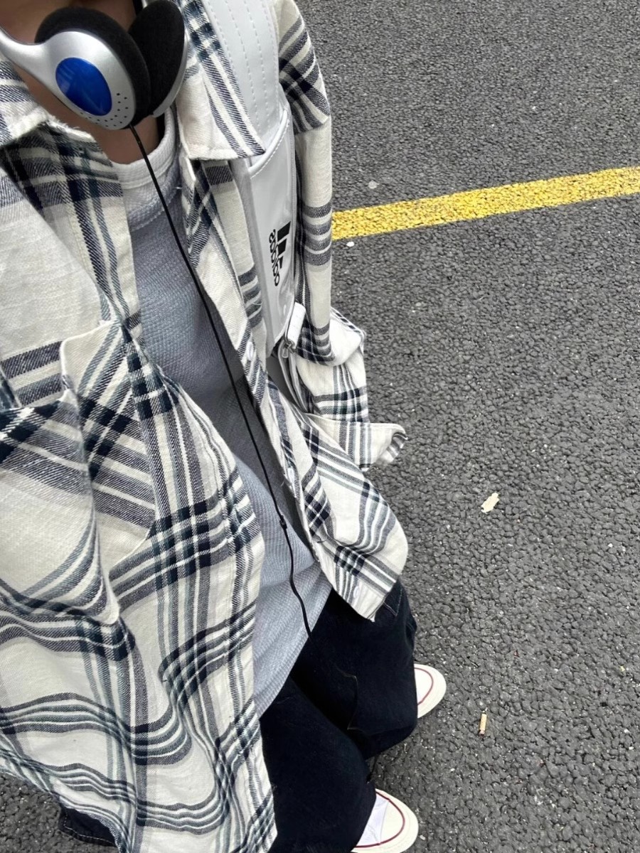 Japanese retro plaid shirt for women spring and autumn 2024 new loose and versatile top shirt long-sleeved sun protection jacket