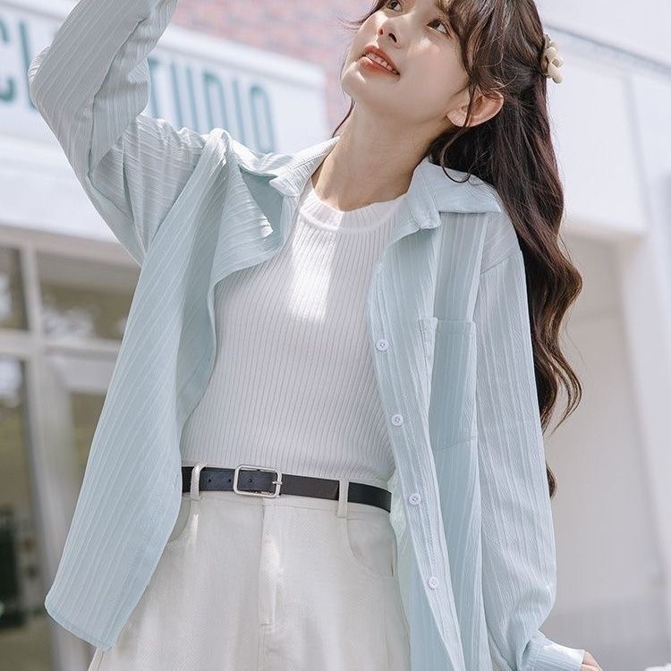 Sun protection shirt women's new summer design niche mid-length thin cardigan jacket long-sleeved Korean style gentle top