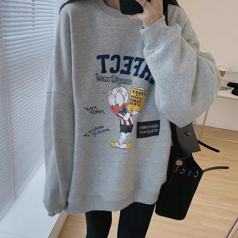 7312# thin section [320g] polyester fiber 67% cotton 30% other 3% round neck sweatshirt American college trend brand