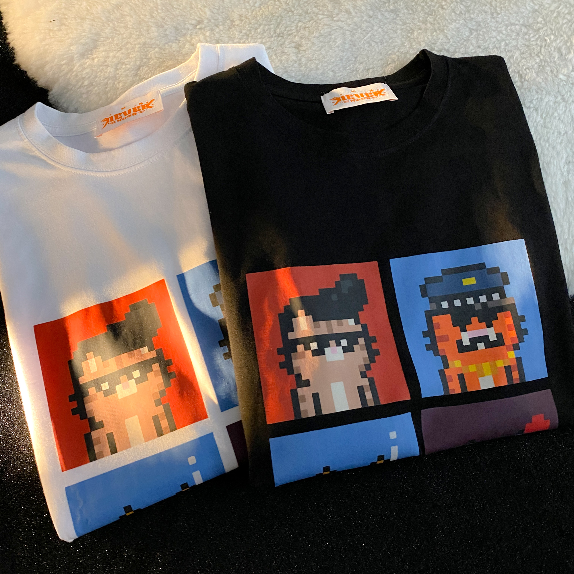 Funny cartoon pixel style printed short sleeve T-shirt women's street oversize half sleeve medium and long top
