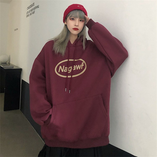 Hooded sweater women's Korean loose long sleeved jacket
