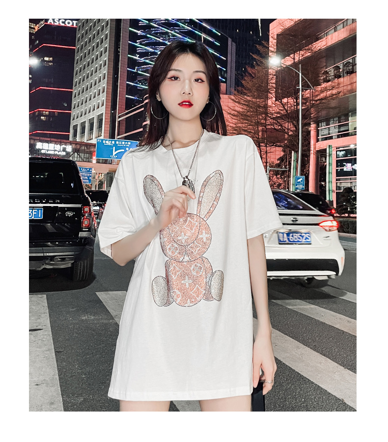 180g double ground milk silk Summer Short Sleeve T-Shirt women's loose Korean half sleeve summer top fashion