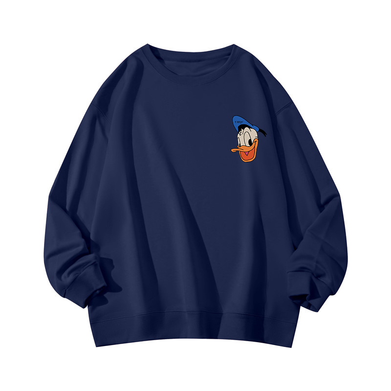 Exclusively for Tmall [Chinese cotton composite silver fox velvet] new Donald Duck printed round neck sweatshirt trendy