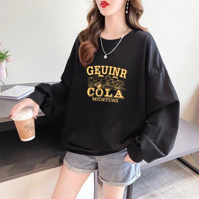 Official photo exclusively for Tmall [Chinese cotton composite silver fox velvet] new interesting printed long-sleeved sweatshirt