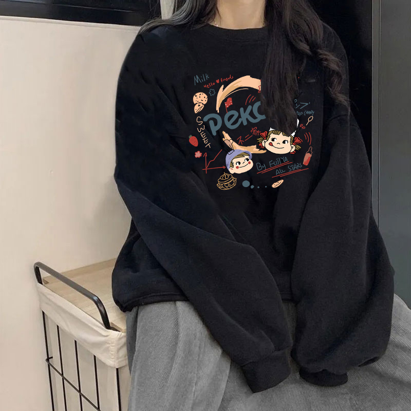 Official photo exclusively for Tmall [Chinese Cotton Composite Silver Fox Velvet] Autumn and Winter Fun Printed Hooded Sweatshirt