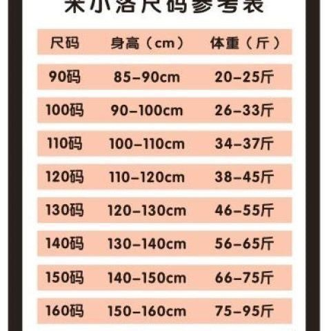 童裤尺码22一25图片