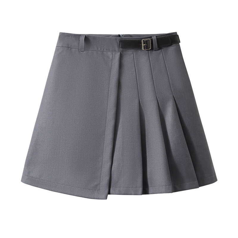 [Real shot] [Tmall quality] Autumn and winter women's Korean style pleated short skirt high waist slimming little black skirt half skirt