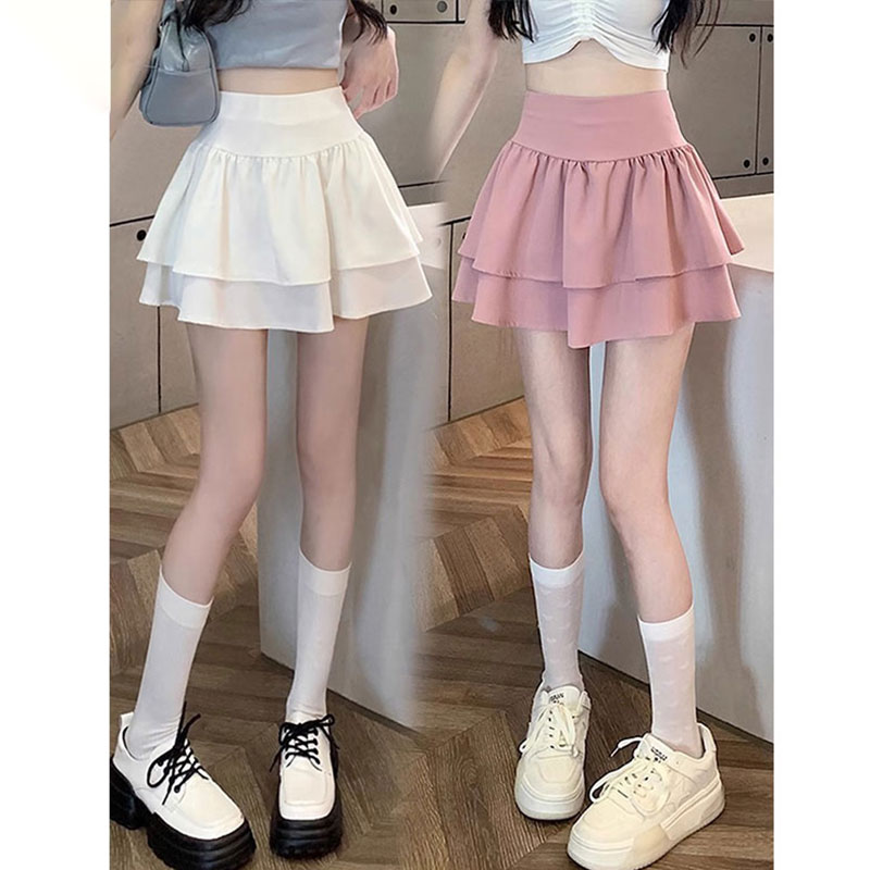 [Elasticized back waist] [Tmall quality] Cake skirt sweet girl summer new high-waist slimming short a-line skirt