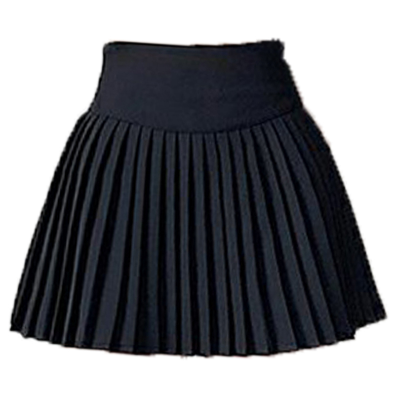 [Good quality] pleated skirt for all seasons white anti-exposure petite skirt women's hot girl A-line short skirt jk