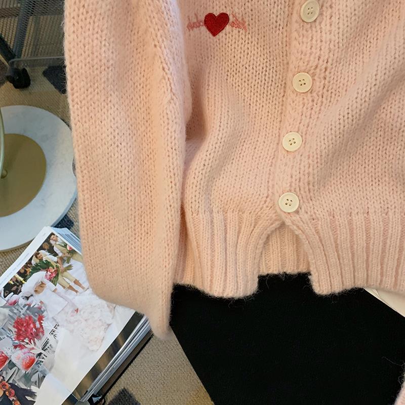 [Quality] Ageless short knitted cardigan for women in spring and autumn, age-reducing, western-style sweater design jacket