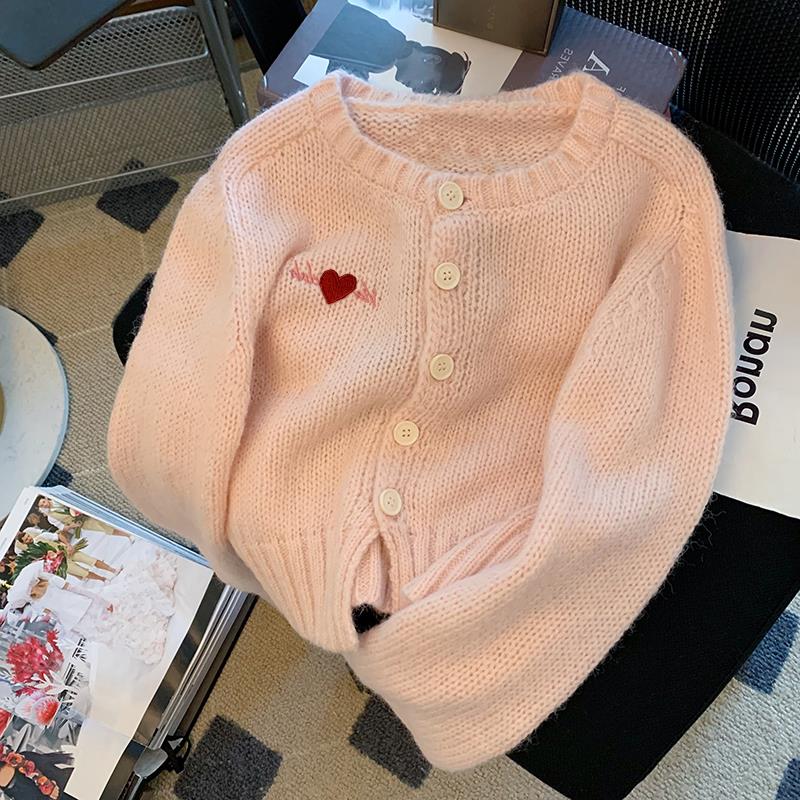 [Quality] Ageless short knitted cardigan for women in spring and autumn, age-reducing, western-style sweater design jacket