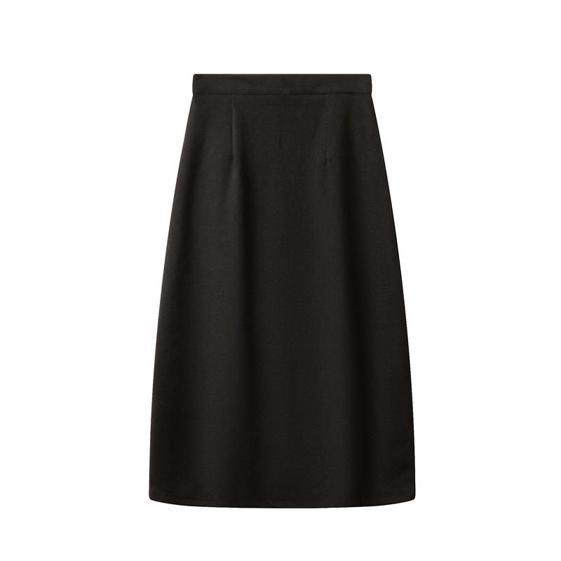 Mid-length skirt, autumn black small hip-hugging skirt, a-line skirt, autumn and winter temperament, new women's skirt