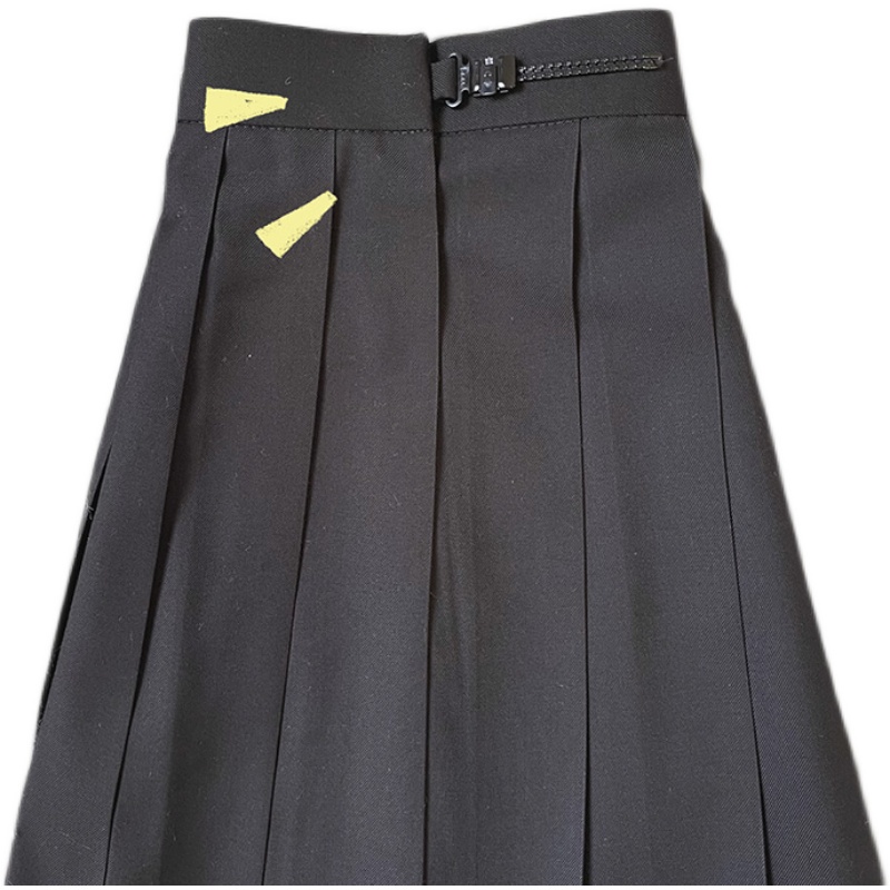 [Good quality] [High-end buckle] Uniform solid color pleated skirt Japanese skirt spring, summer, autumn and winter adjustable buckle skirt